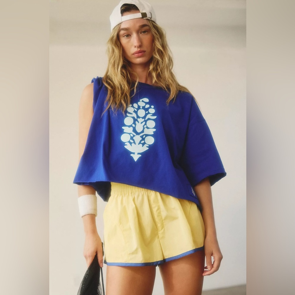NEW FP Movement by Free People Blue Short Sleeve Tee